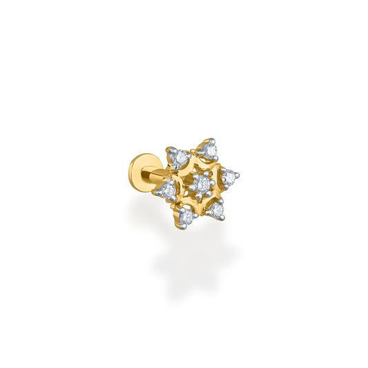 Elegant diamond nose pin