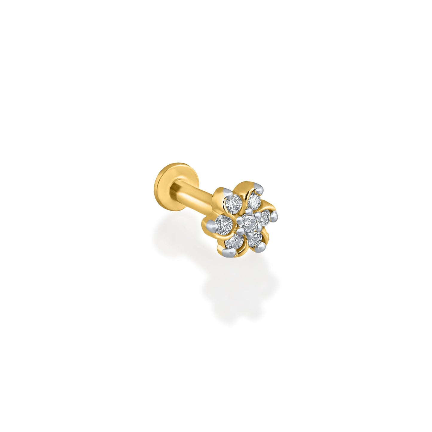 Elegant diamond nose pin