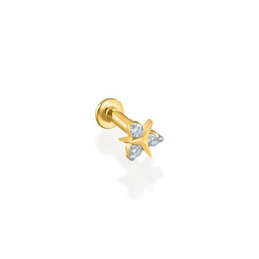 Elegant diamond nose pin