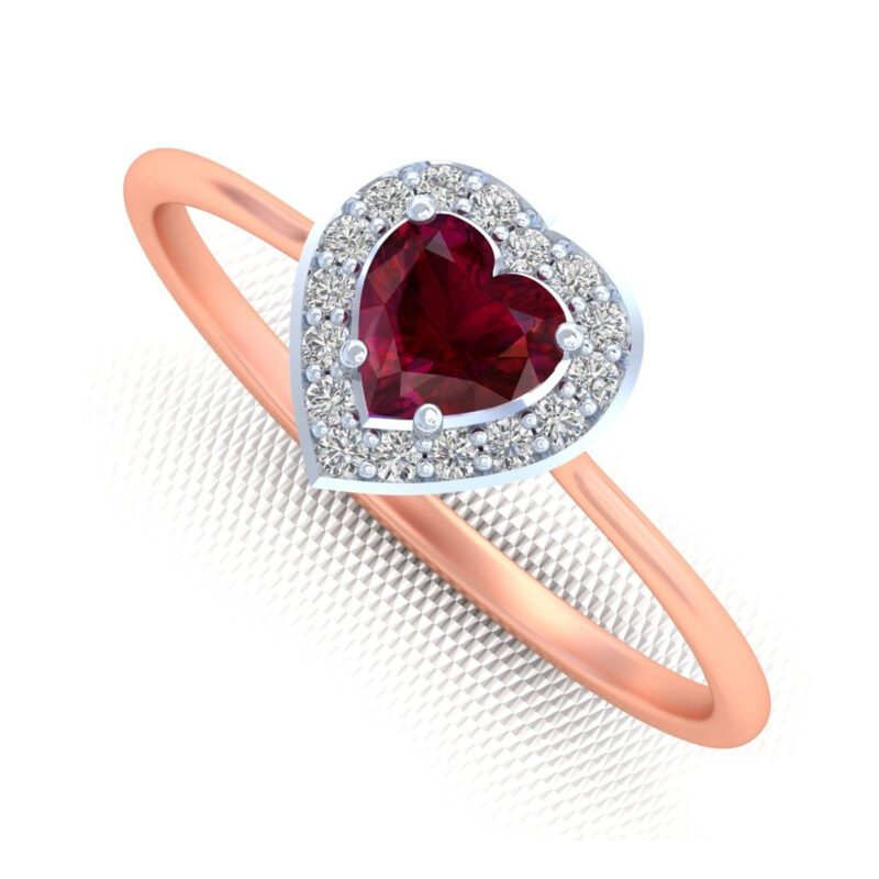 Rosy Lattice Diamond Ring