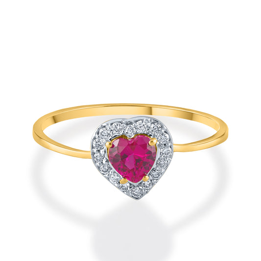 Rosy Lattice Diamond Ring