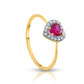 Rosy Lattice Diamond Ring